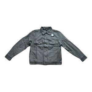 Good Man Brand Black Herringbone Trucker Jacket Mens Large NWT